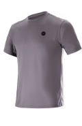 Alpinestars Dot Tech Tee - koszulka z krótkim rękawem, szary Sparrow Gray, koszulka techniczna, małe czarne okrągłe logo na piersi, materiał DriRelease odprowadzający wilgoć, casualowa odzież na rower górski i off-road