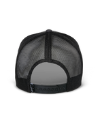 Alpinestars Flag Snapback Hat, widok z tyłu, kolor Charcoal Heather Black, z przewiewnymi czarnymi panelami z siatki i regulowanym zapięciem typu snapback, codzienna czapka inspirowana sportami motorowymi