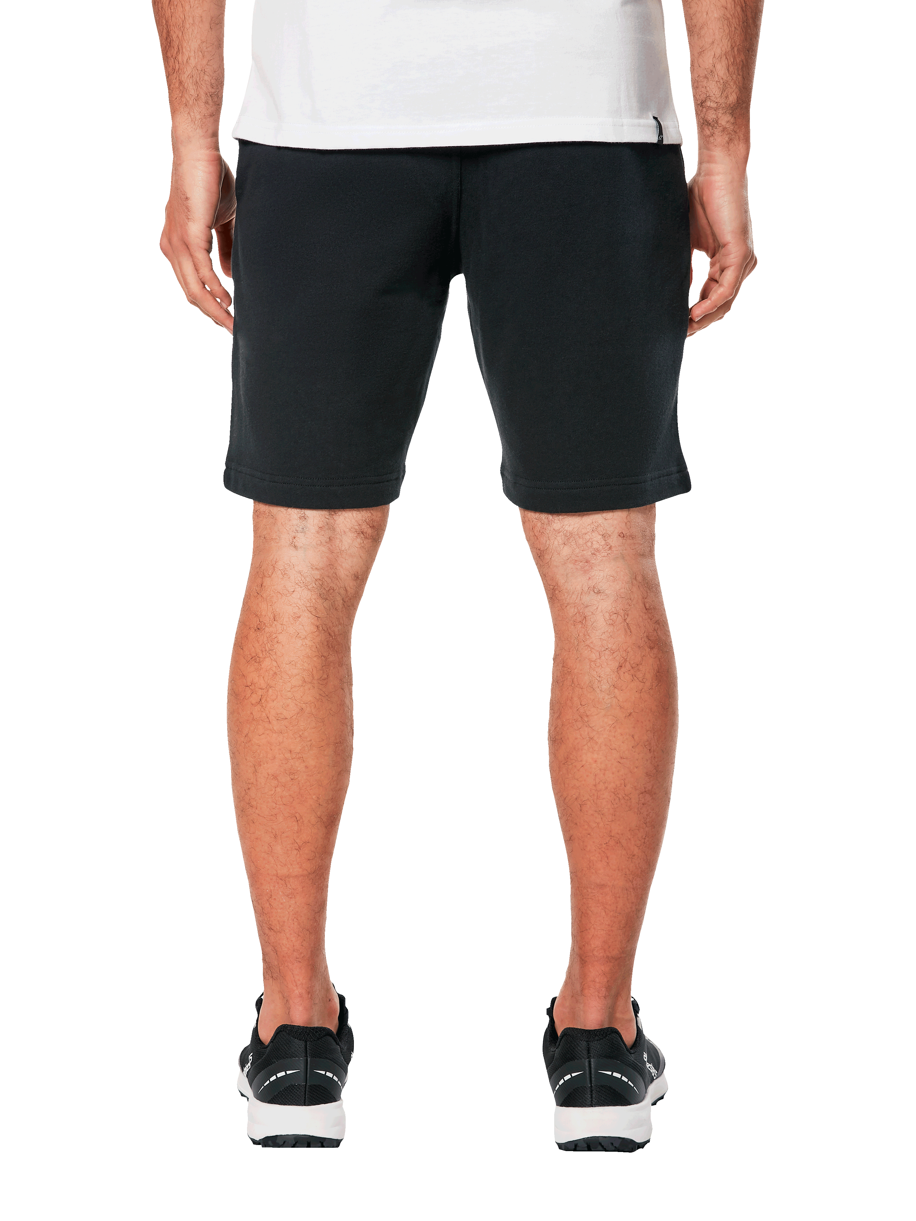 Alpinestars Dunker Short, czarne męskie spodenki treningowe z polaru, widok z tyłu, elastyczny pas, klasyczny sportowy krój