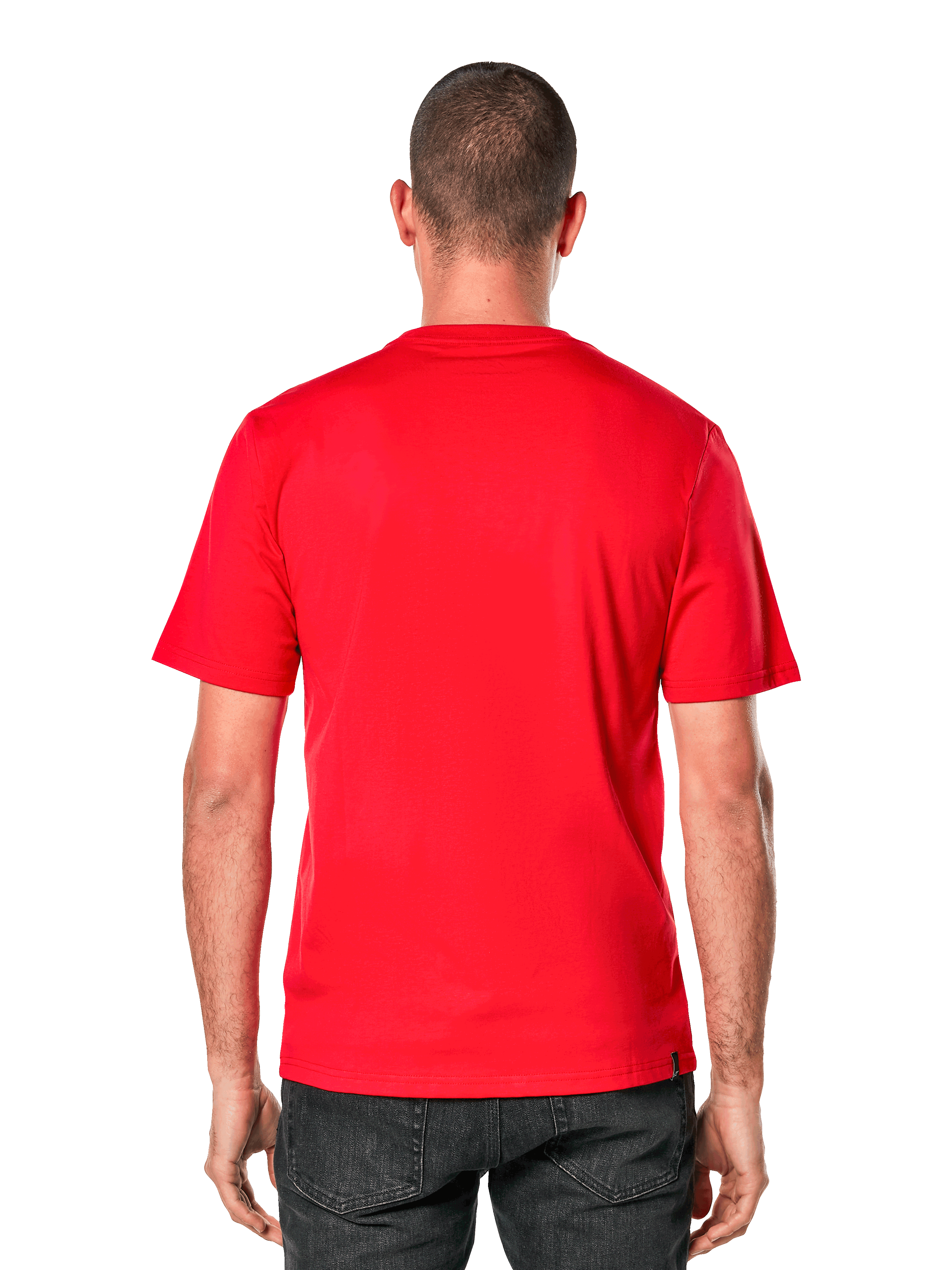 Alpinestars Ageless 2.0 CSF Tee, koszulka z krótkim rękawem, widok z tyłu, czerwona, codzienna odzież sportowa inspirowana motorsportem