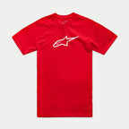 Alpinestars Ageless 2.0 CSF Tee, koszulka z krótkim rękawem, czerwona, biała grafika z logo Ageless na piersi, codzienna odzież sportowa