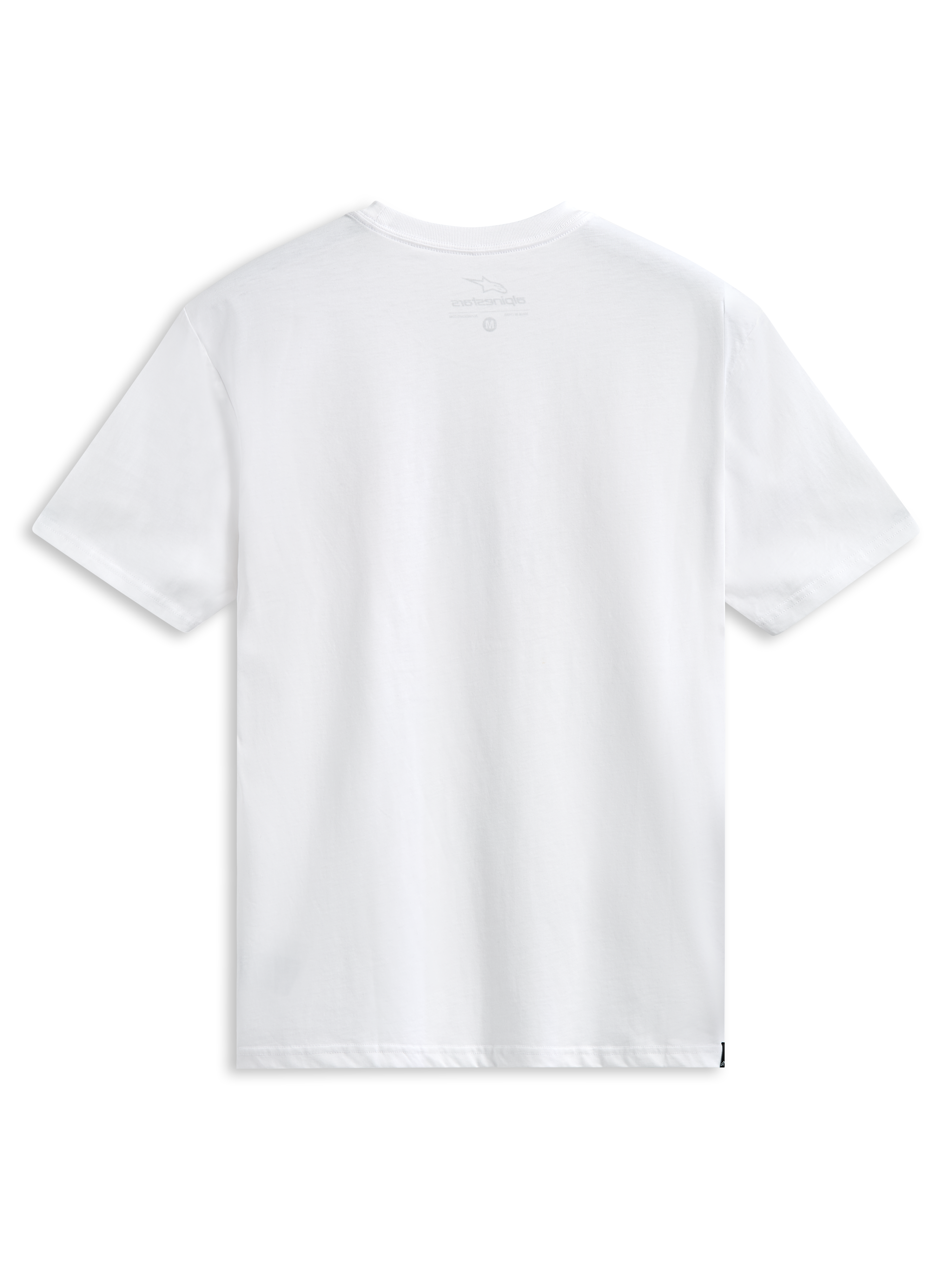 Alpinestars Always 2.0 CSF Tee, biała koszulka z krótkim rękawem, czarno-czerwona grafika z liniowym logo, sportowa odzież codzienna