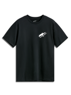 Alpinestars Formulate CSF Tee, koszulka z krótkim rękawem, czarna, białe logo Astars na klatce piersiowej, codzienna odzież motorsportowa