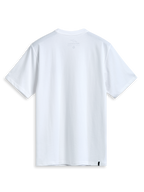 Alpinestars T-Shirt Dot Carbon Csf, biała koszulka z krótkim rękawem, widok z tyłu przedstawiający wewnętrzny nadruk na karku i zewnętrzne etykietowanie