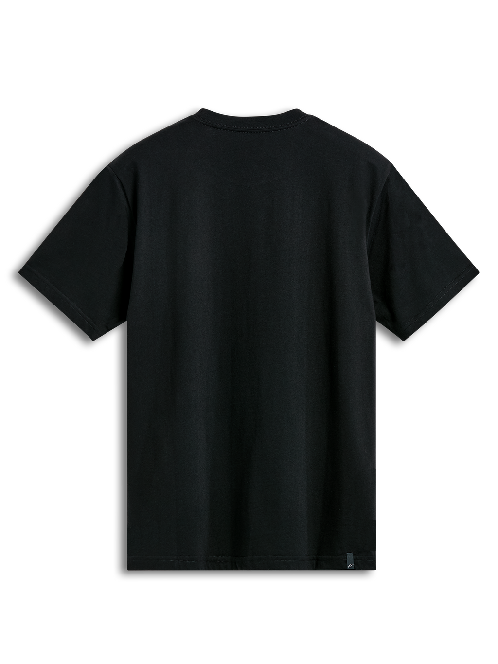 Alpinestars T-Shirt Prevail CSF, czarna koszulka z krótkim rękawem, widok z tyłu na gładki czarny materiał, casualowa odzież sportowa