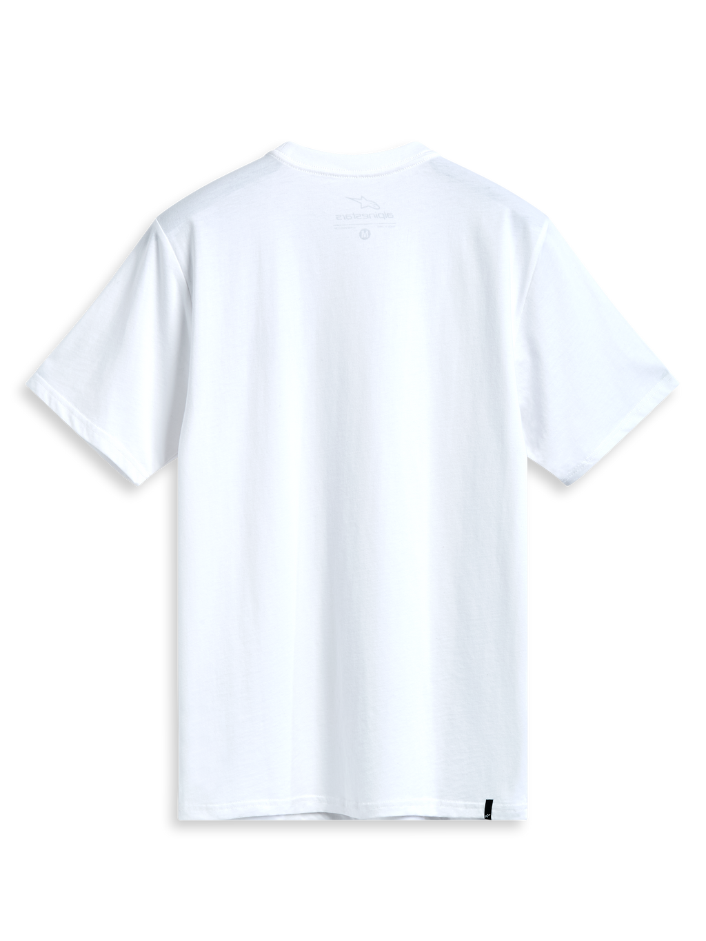 Alpinestars Prevail CSF Tee, biała koszulka z krótkim rękawem, widok z tyłu pokazujący gładki tył, odzież sportowa
