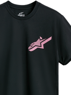 Alpinestars Attrition Performance Tee, Short Sleeve T-Shirt, Black with Pink Astars Logo, Crew Neck, Performance Sportswear