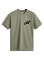 Alpinestars Attrition Performance Tee, Short Sleeve T-Shirt, Light Green, Black Astars logo on chest, technical jersey fabric, sustainable performance sportswear
