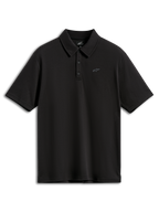 Alpinestars Impetus Sport Polo, koszulka polo z krótkim rękawem, czarna, z małym szarym logo Astars na piersi, zapięcie na trzy guziki i klasyczny kołnierzyk, casualowa odzież sportowa