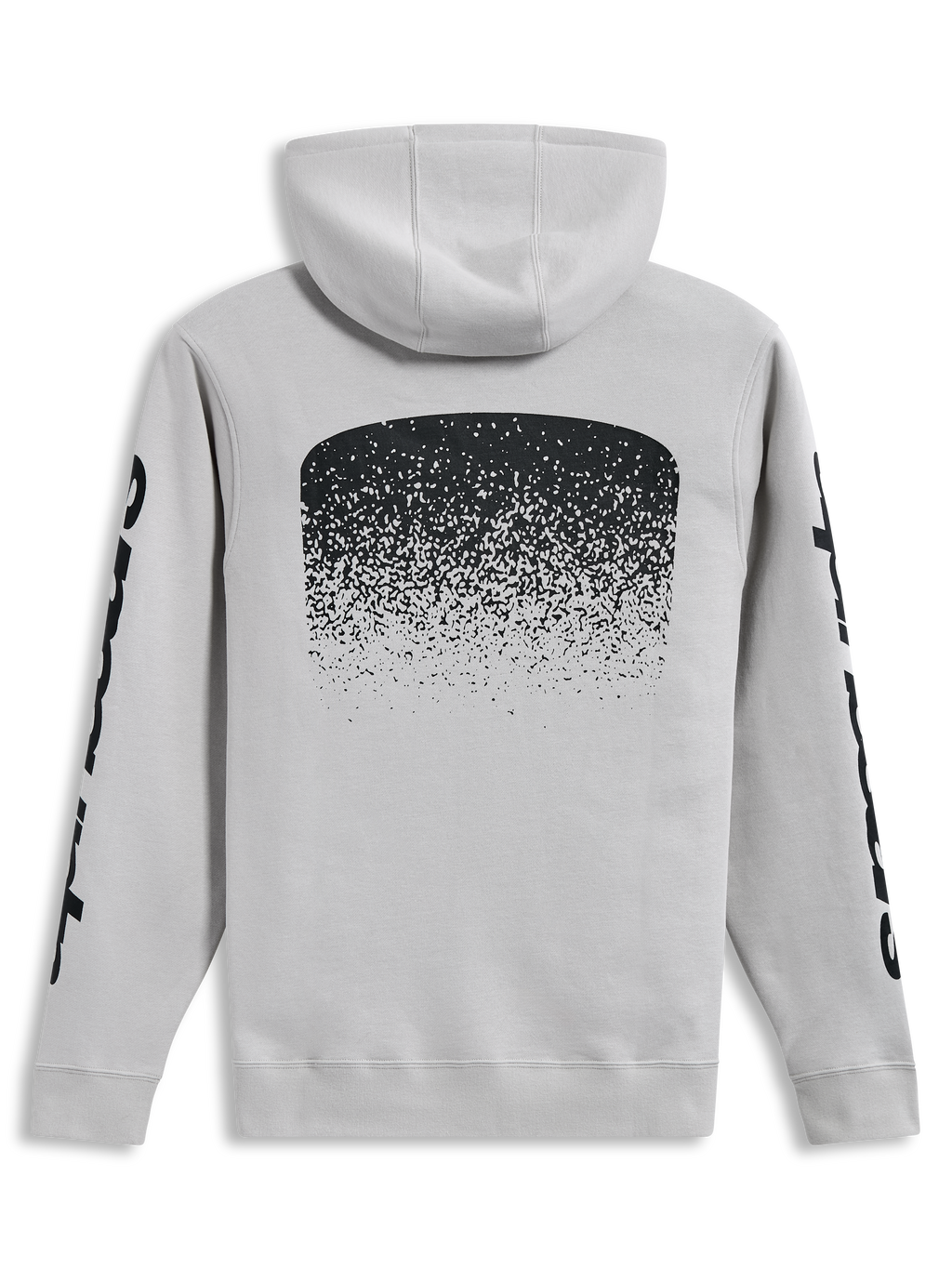 Alpinestars Obsessed Hoodie, szara bluza z kapturem, czarna grafika MX na plecach i logo na rękawach, odzież sportowa.