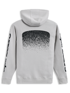 Alpinestars Obsessed Hoodie, szara bluza z kapturem, czarna grafika MX na plecach i logo na rękawach, odzież sportowa.