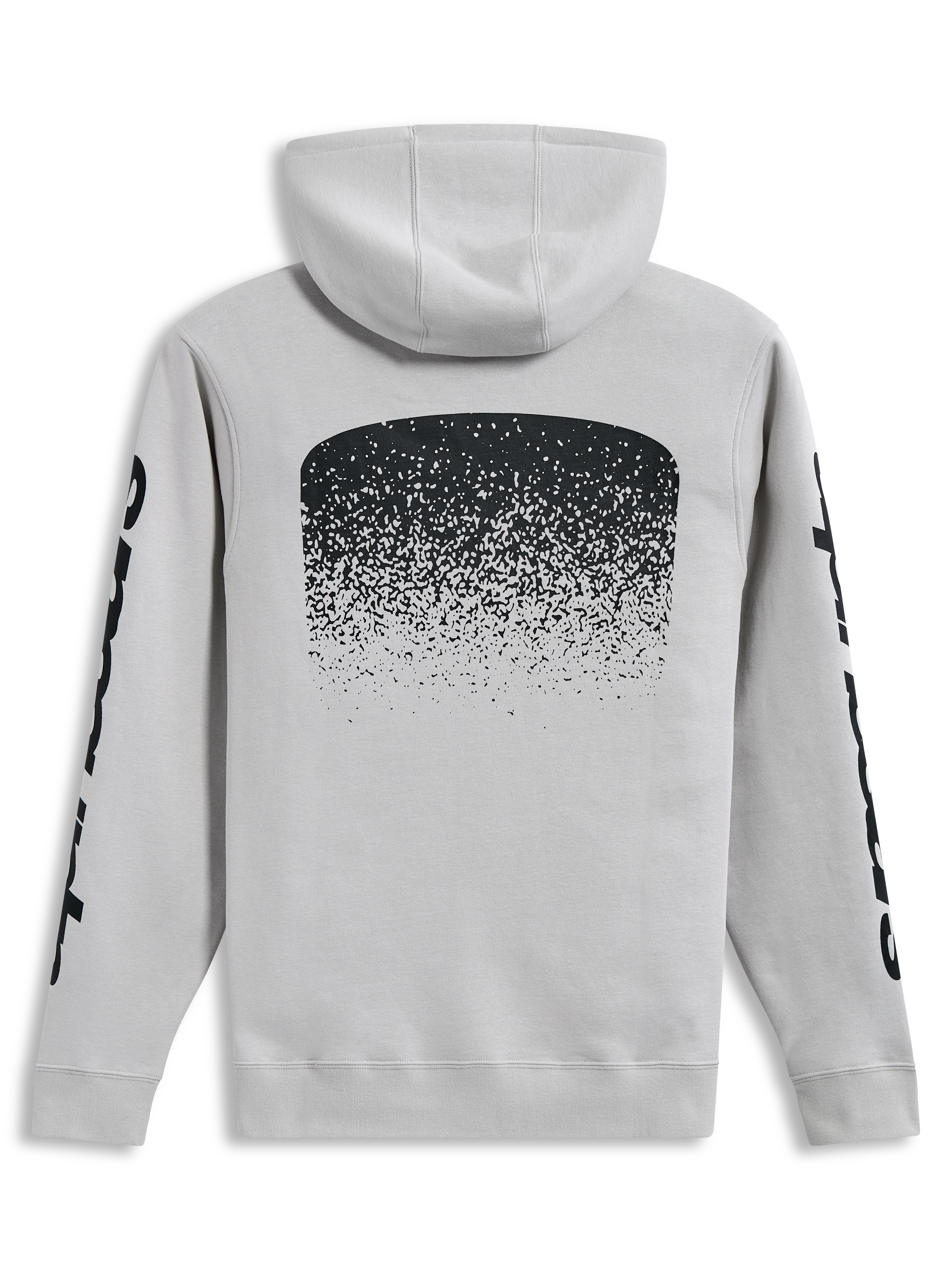 Alpinestars Obsessed Hoodie, szara bluza z kapturem, czarna grafika MX na plecach i logo na rękawach, odzież sportowa.