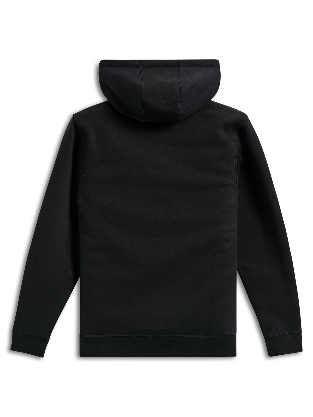 Alpinestars Ellipsoid Hoodie, czarna bluza z kapturem, widok z tyłu, gładki polar, codzienna odzież streetwear, prążkowane mankiety i dół