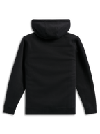 Alpinestars Ellipsoid Hoodie, czarna bluza z kapturem, widok z tyłu, gładki polar, codzienna odzież streetwear, prążkowane mankiety i dół