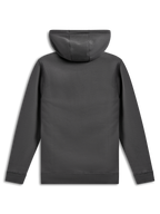 Alpinestars Ellipsoid Hoodie, Pullover Fleece Hoodie, Gunmetal Gray, back view showing solid body and sleeves, rib cuffs and hem, casual motorsport-inspired streetwear