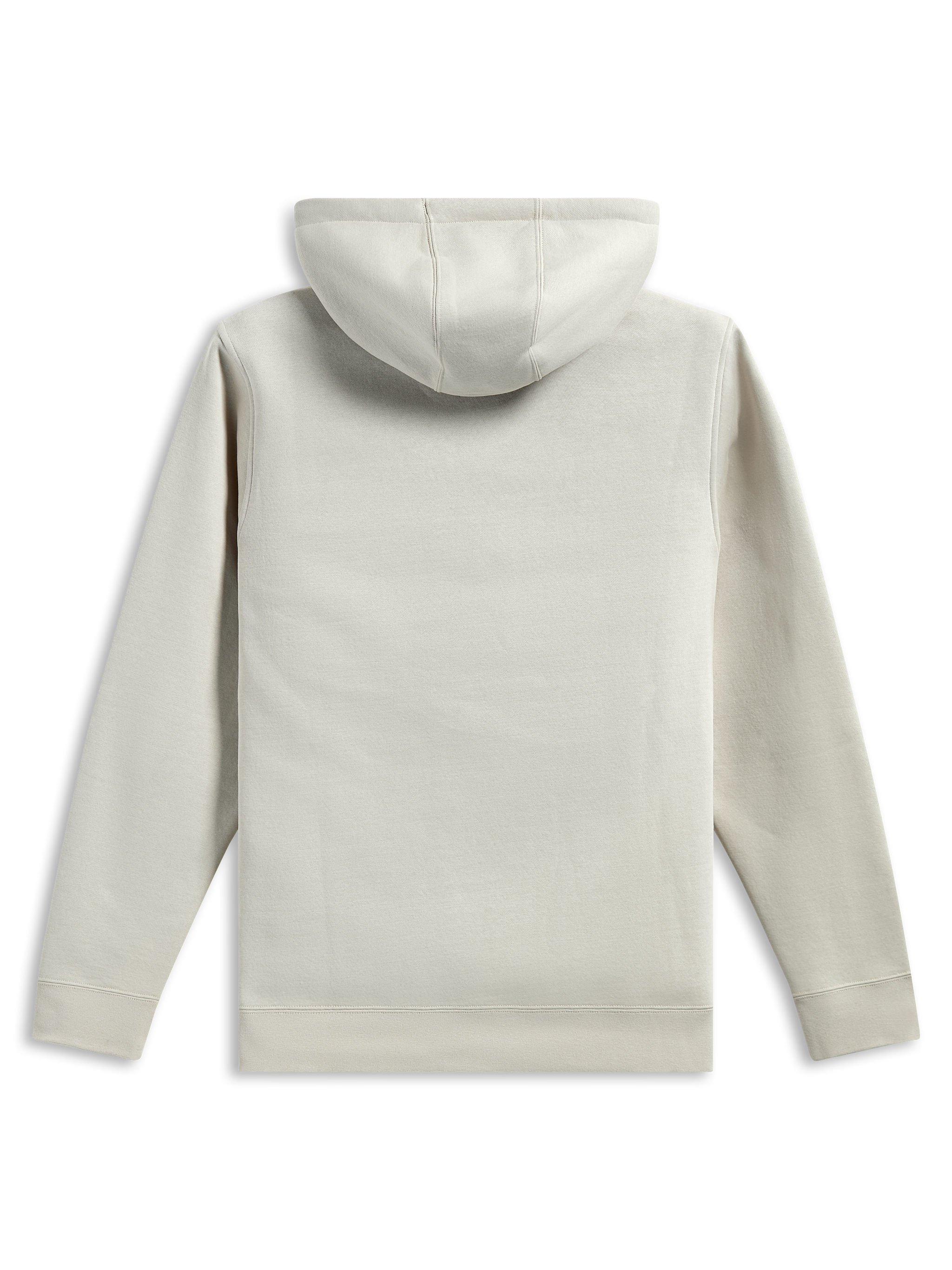 Alpinestars Pulse Hoodie, widok z tyłu, kolor piaskowy złamanej bieli, codzienna bluza polarowa, długie rękawy ze ściągaczami przy mankietach i na dole, fason z kapturem, streetwear inspirowany sportami motorowymi