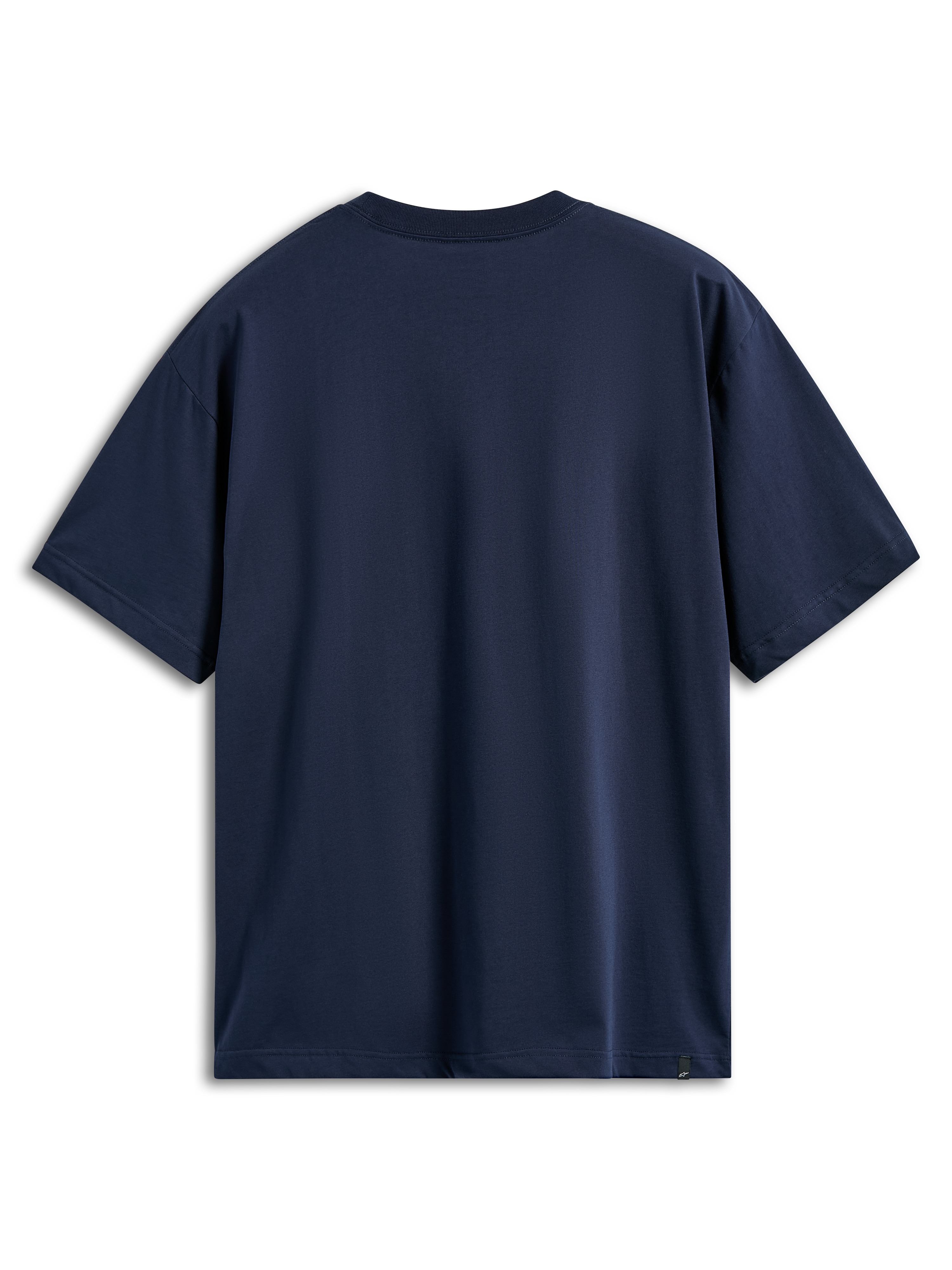 Alpinestars Aplomb Oversized CSF Tee, t-shirt z krótkim rękawem, granatowy, widok z tyłu, luźny krój oversized, gładki design z małą metką z logo na dolnej krawędzi, codzienna odzież sportowa