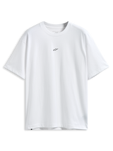 Alpinestars Focused Oversized CSF Tee, koszulka z krótkim rękawem, biała, małe czarne logo Astars na piersi, luźny krój typu oversized, casualowy styl motorsport streetwear