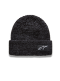 Alpinestars Unload Rib Cuff, czapka typu beanie, ciemnoszary melanż, biała naszywka z logo Astar, dzianinowa konstrukcja, odzież sportowa lifestyle.