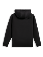 Alpinestars Harken Hoodie, polarowa bluza z kapturem wkładana przez głowę, czarna, widok z tyłu, prążkowane mankiety i dół, codzienna odzież uliczna inspirowana sportami motorowymi