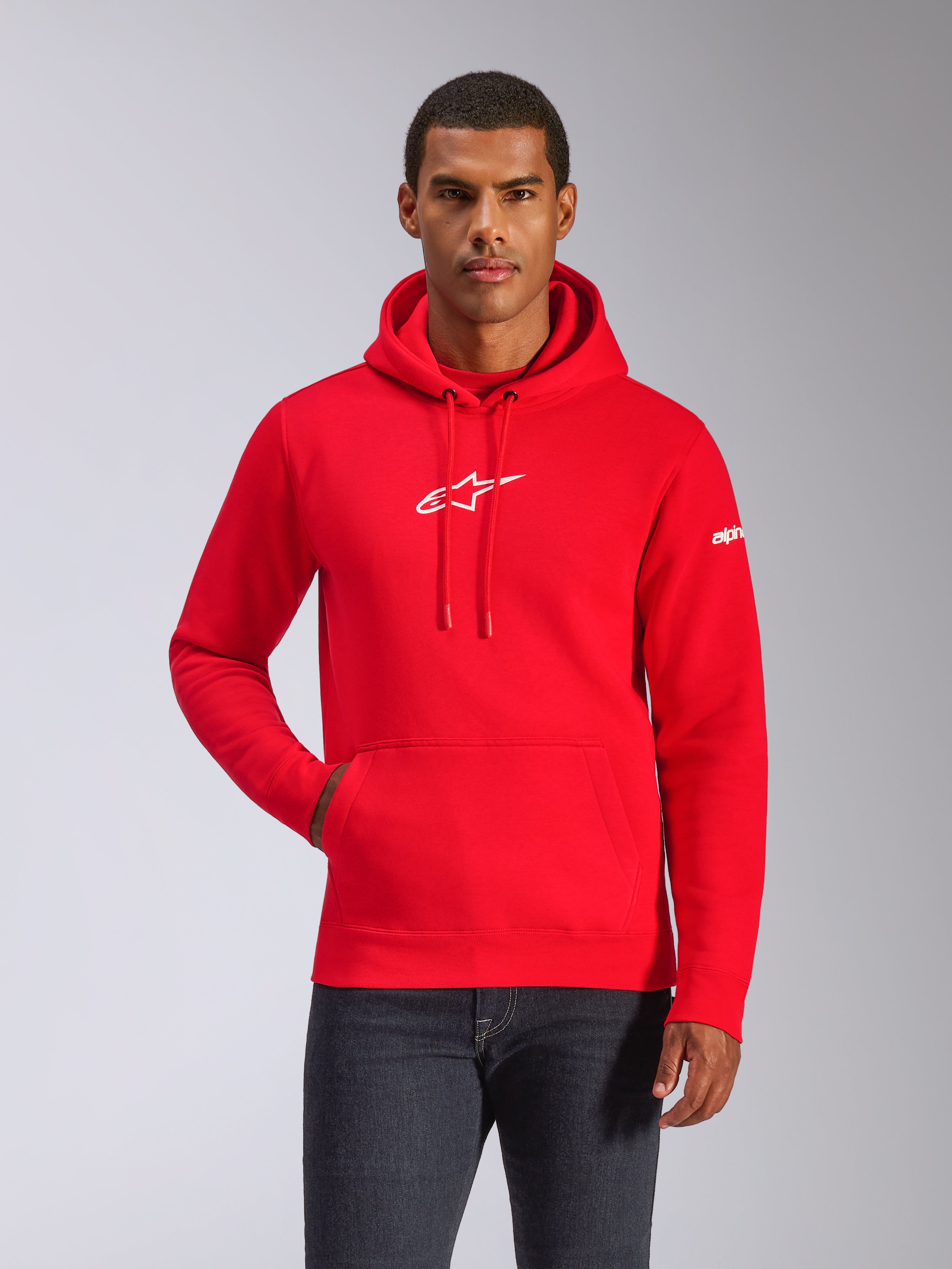 Frontal - Red Sportswear Hoodie | Alpinestars®