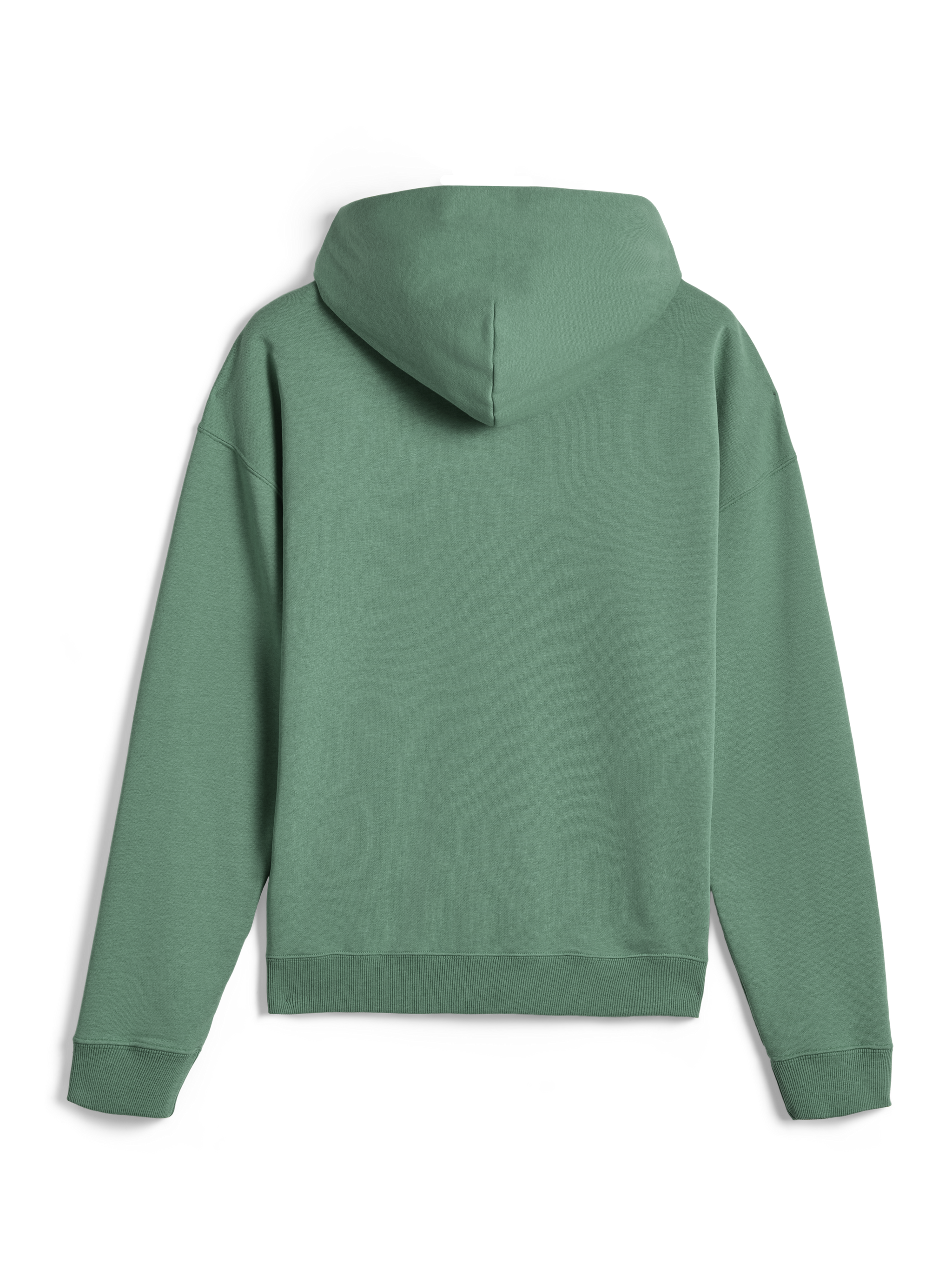 Alpinestars Essentials Ageless Zip Hoodie, odzież streetwearowa, kolor Cactus Green, widok z tyłu ukazujący luźny krój i ściągacze przy mankietach, wysokiej jakości polar kompaktowy 330 gsm