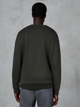 Alpinestars Essentials Ageless Crew, wysokiej jakości bluza z okrągłym dekoltem, Off Black, widok z tyłu, odzież codzienna o swobodnym kroju, ściągacze przy mankietach i na dole