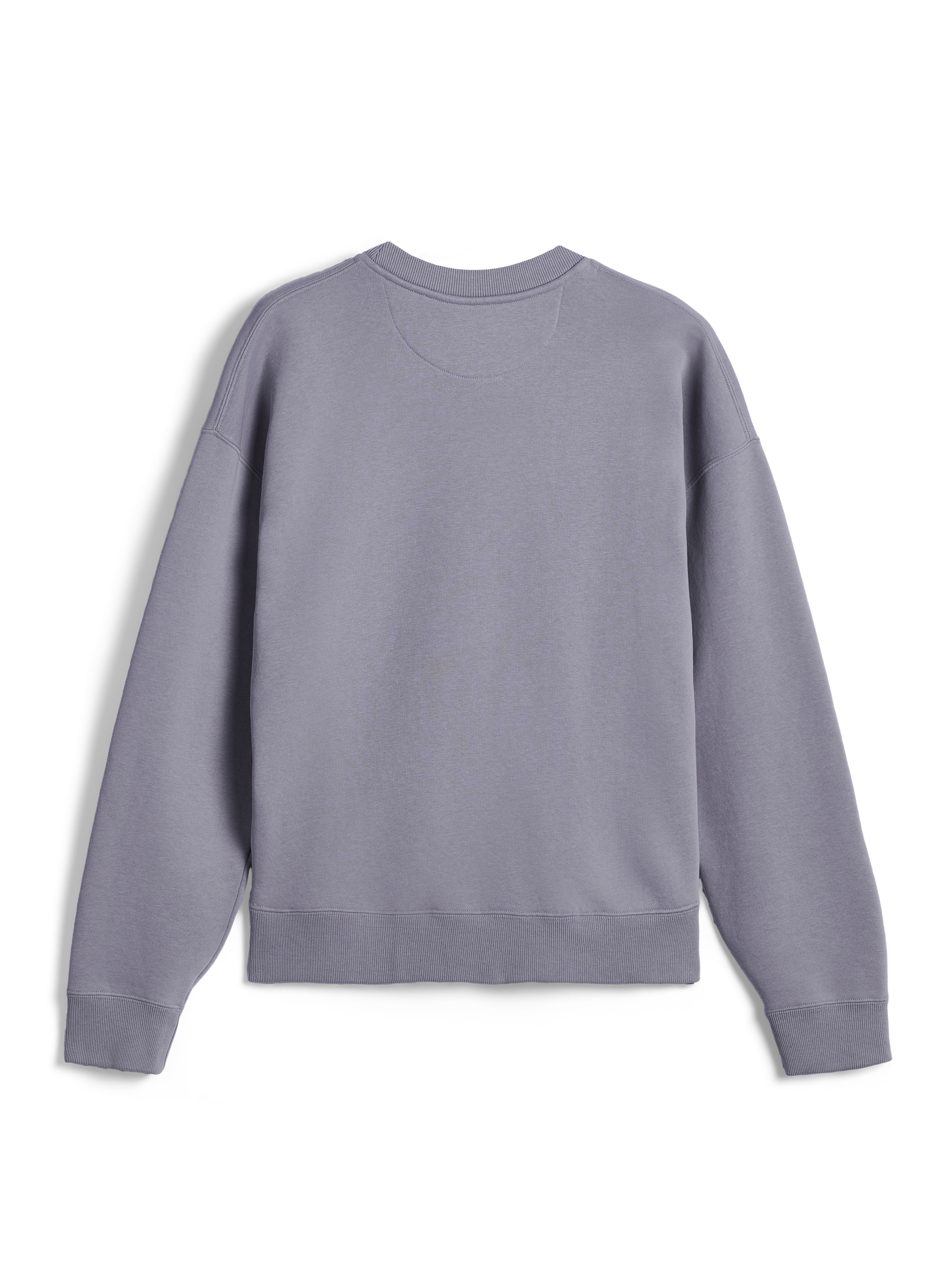 Alpinestars Essentials Ageless Crew, widok z tyłu, srebrna bluza z okrągłym dekoltem, wysokiej jakości kompaktowy polar, prążkowany kołnierz, mankiety i dół, codzienna odzież sportowa