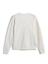 Alpinestars Essentials Ageless Crew, bluza typu crewneck, kolor Off White, widok z tyłu przedstawiający gładki fason ze ściągaczami przy mankietach i na dole, casualowa odzież uliczna inspirowana sportami motorowymi