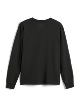 Alpinestars Essentials Ageless LS Tee, Long-Sleeve T-Shirt, Off Black, plain back view, premium organic cotton jersey, relaxed fit, casual motorsport-inspired streetwear