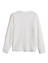 Alpinestars Essentials Ageless LS Tee, koszulka z długim rękawem, off-white, widok z tyłu, gładki minimalistyczny design, luźny krój, odzież codzienna z bawełny organicznej