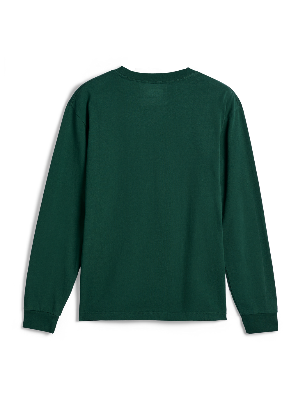 Alpinestars Essentials Ageless LS Tee, koszulka z długim rękawem, kolor ciemnozielony (Pine Green), widok z tyłu, jednolity kolor z prążkowanym okrągłym dekoltem i mankietami, luźny, nowoczesny krój, casualowy streetwear