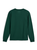 Alpinestars Essentials Ageless LS Tee, koszulka z długim rękawem, kolor ciemnozielony (Pine Green), widok z tyłu, jednolity kolor z prążkowanym okrągłym dekoltem i mankietami, luźny, nowoczesny krój, casualowy streetwear