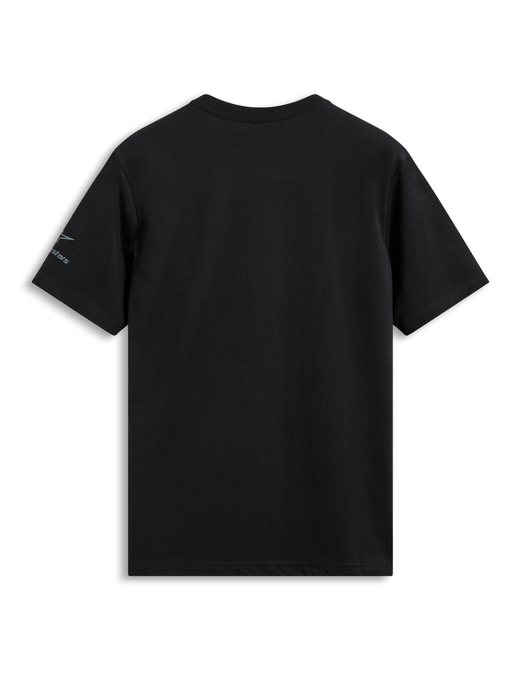 Alpinestars Global CSF Tee, koszulka z krótkim rękawem, czarna, widok z tyłu z małym logo na lewym rękawie, casualowa odzież uliczna w stylu motorsport