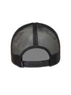 Alpinestars Ageless Snapback, czarna czapka z daszkiem typu trucker, siateczkowy tył, biały guzik na czubku, regulowane zapięcie typu snap back, widok z tyłu.