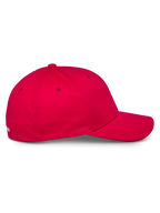 Alpinestars Corp Shift Multi Hat, czerwona czapka z daszkiem, profil boczny z zakrzywionym daszkiem i usztywnioną koroną, elastyczna tkanina z kepru, codzienne nakrycie głowy w stylu motorsportowym