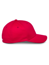 Alpinestars Corp Shift Multi Hat, czerwona czapka z daszkiem, profil boczny z zakrzywionym daszkiem i usztywnioną koroną, elastyczna tkanina z kepru, codzienne nakrycie głowy w stylu motorsportowym