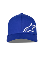 Czapka Alpinestars Corp Shift Multi, niebieska, czapka z daszkiem z białym logo 3D Astars z przodu, usztywniona korona z zakrzywionym daszkiem, codzienne nakrycie głowy w stylu motorsportowym