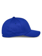 Alpinestars Corp Shift Multi Hat, niebieska, widok z boku, zakrzywiony daszek z usztywnioną koroną, elastyczna bawełniana tkanina typu twill, codzienna czapka inspirowana sportami motorowymi