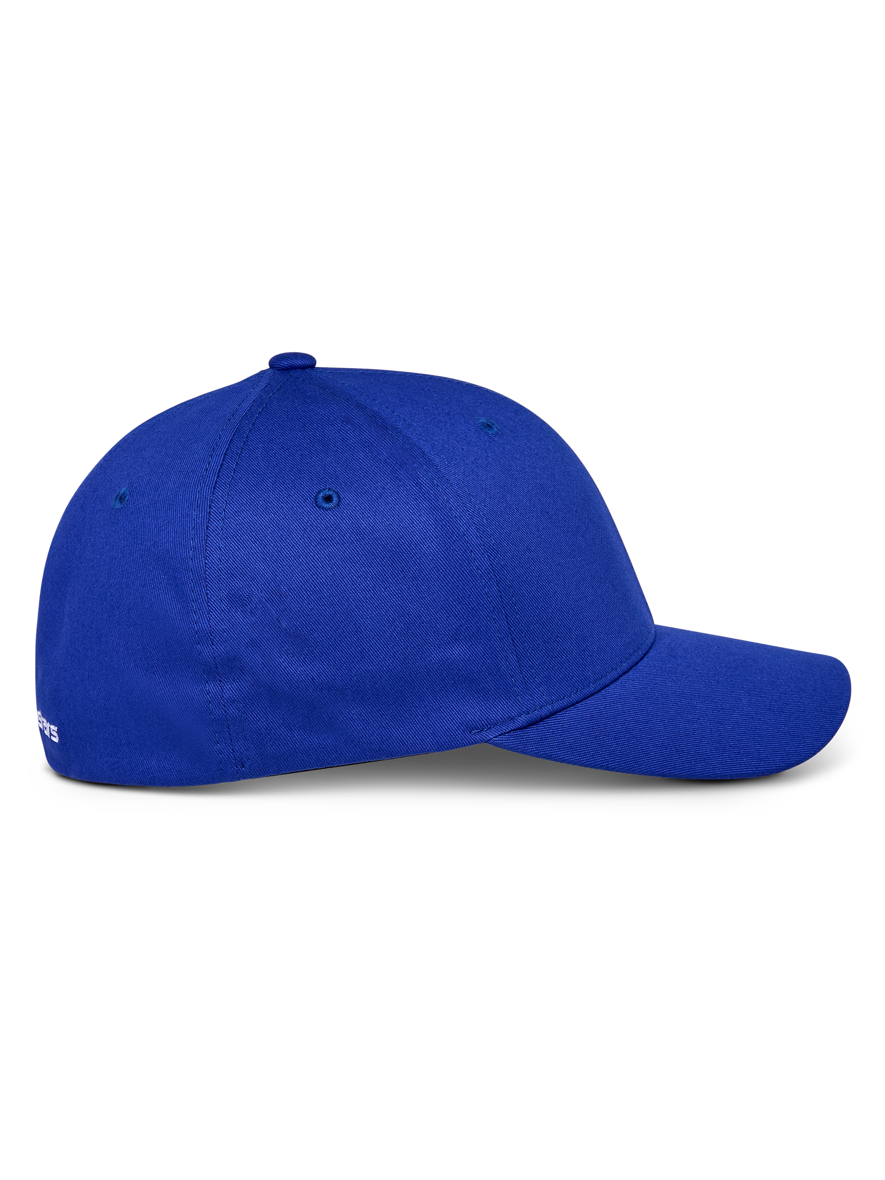 Alpinestars Corp Shift Multi Hat, niebieska, widok z boku, zakrzywiony daszek z usztywnioną koroną, elastyczna bawełniana tkanina typu twill, codzienna czapka inspirowana sportami motorowymi