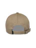 Alpinestars Deduce Strapback Hat, Khaki, back view with adjustable strap and metal buckle, featuring a small black logo tag, casual cotton twill headwear