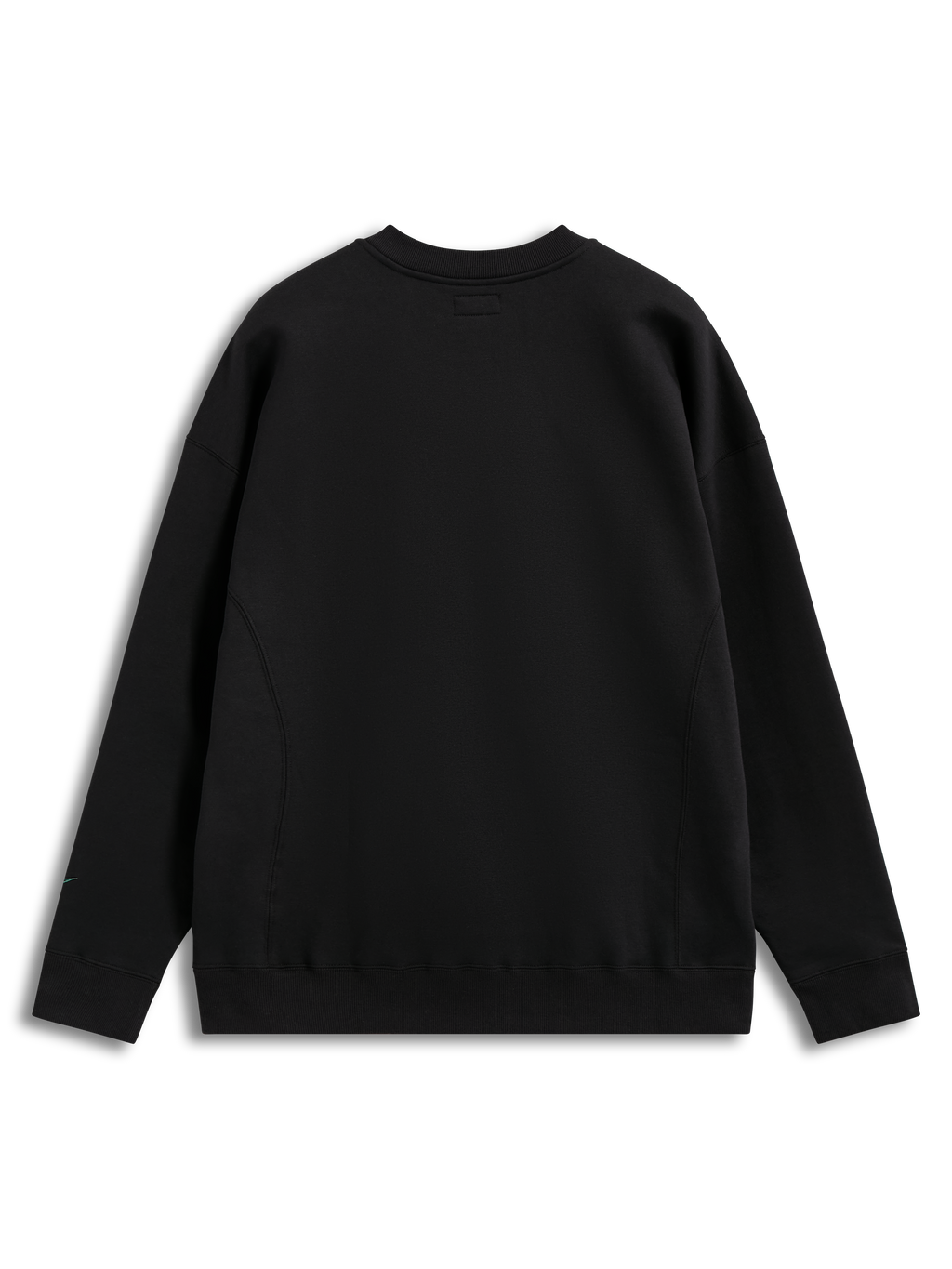Alpinestars Guise Oversized Crew, czarna bluza z polaru, widok z tyłu, luźny krój, okrągły dekolt i detale przeszyć.