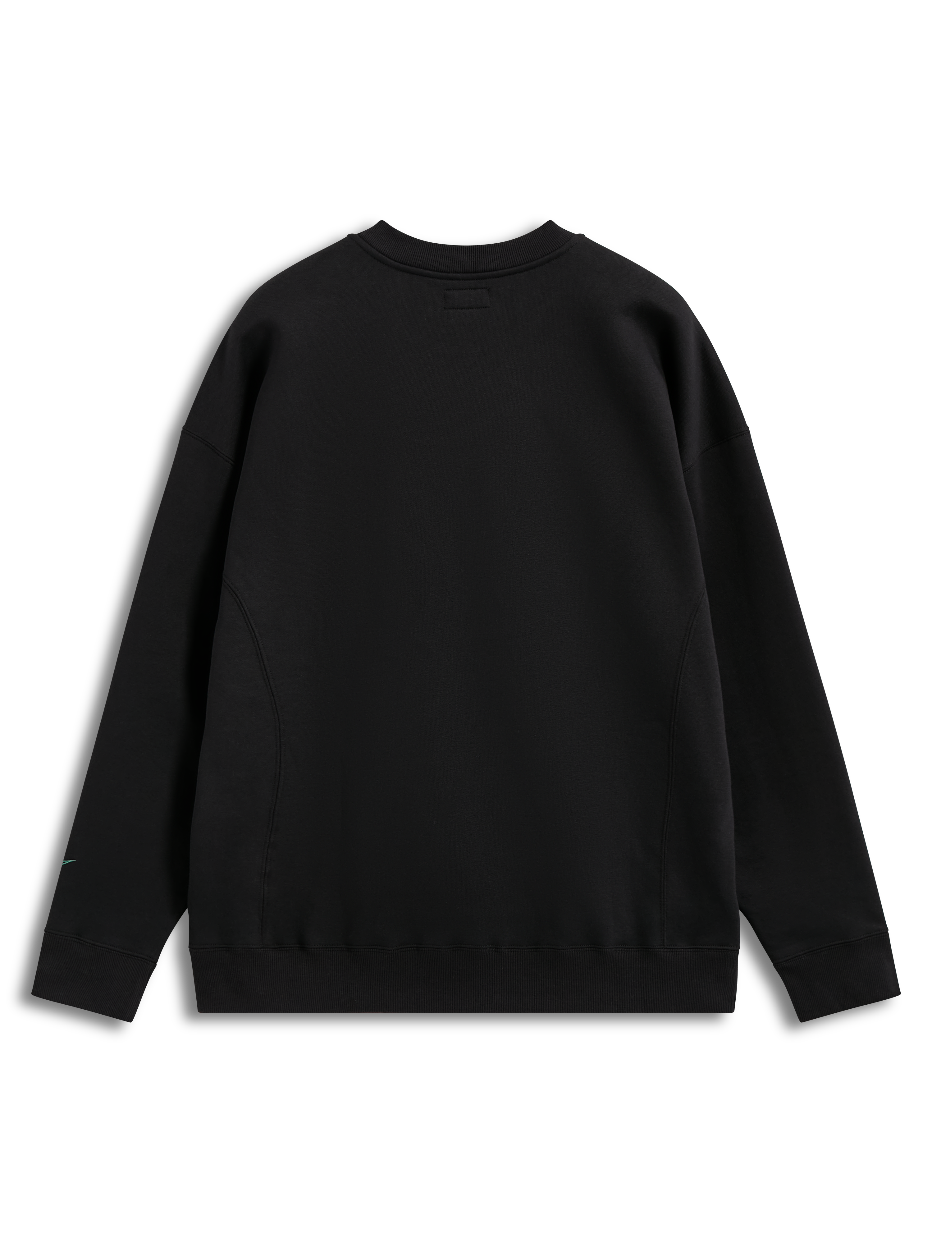 Alpinestars Guise Oversized Crew, czarna bluza z polaru, widok z tyłu, luźny krój, okrągły dekolt i detale przeszyć.