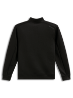 Alpinestars Apera Half-Zip Sweatshirt, czarna bluza polarowa, widok z tyłu z tonalnym logo na ramieniu.