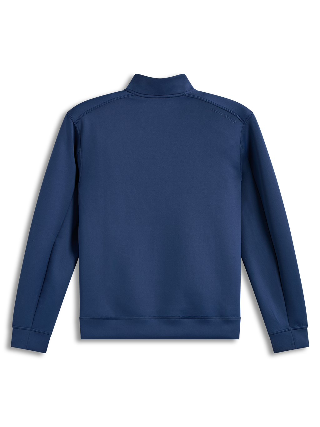 Alpinestars Apera Half-Zip Sweatshirt, stalowoniebieska bluza polarowa z tonalnym logo na ramieniu, widok z tyłu.