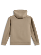 Alpinestars Datrix Hoodie, Sportswear Pullover, Putty Tan, Tri-Blend Fleece with mesh-lined hood, back view.