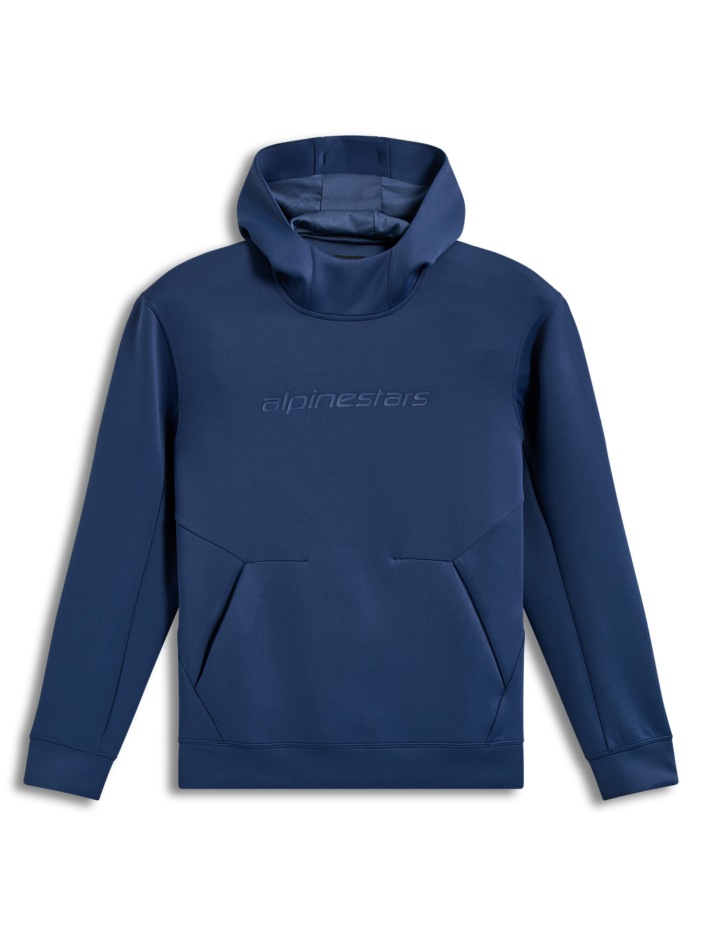 Alpinestars Datrix Hoodie, niebieska bluza z kapturem, tonalne logo HD na piersi, kaptur z podszewką z siatki, sportowa odzież codzienna z mieszanki tri-blend