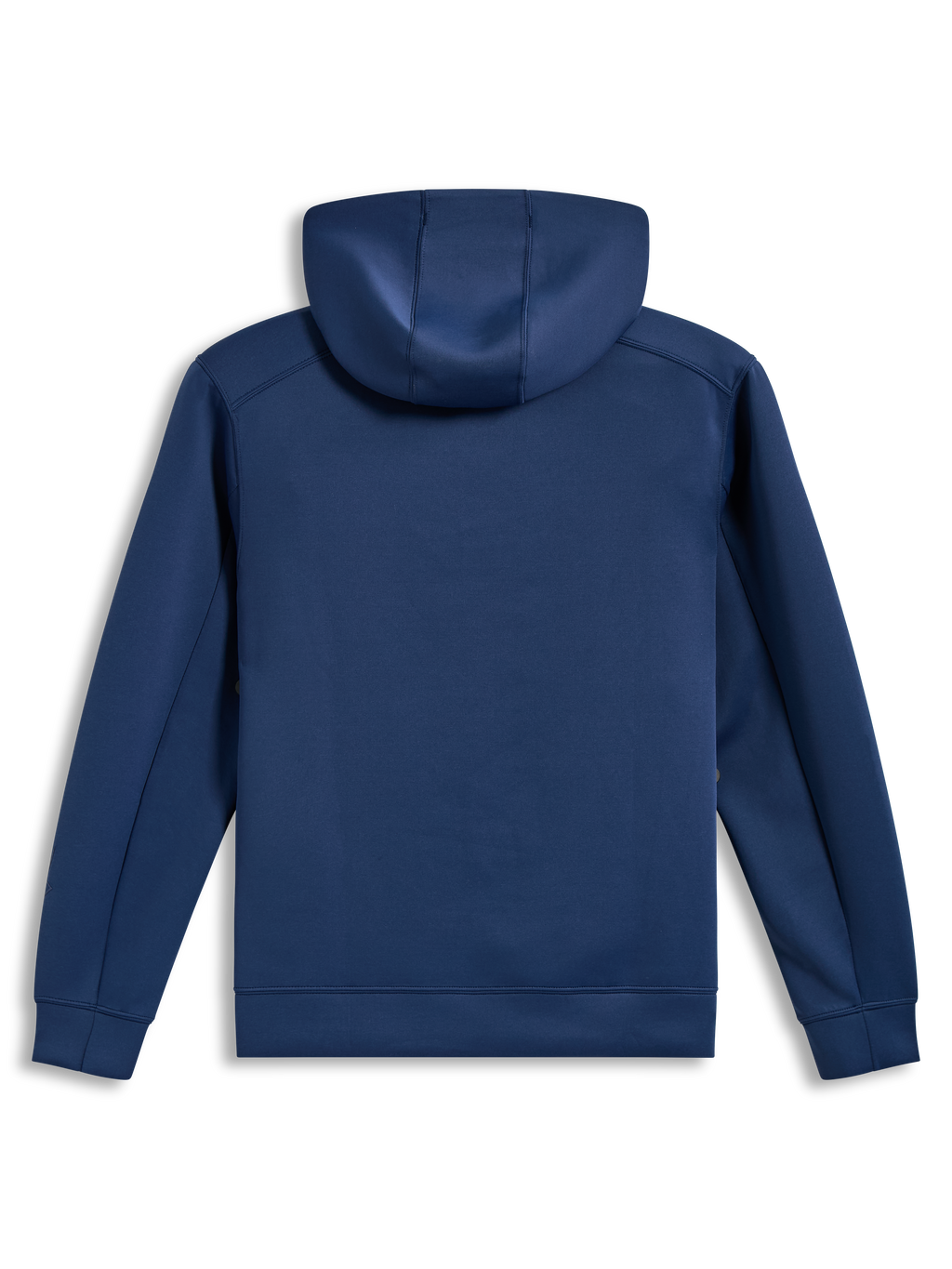 Alpinestars Datrix Hoodie, niebieska bluza z kapturem, widok z tyłu, dzianina tri-blend i kaptur z siatkową podszewką.