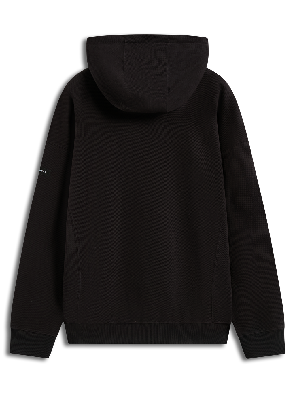 Alpinestars Camino Textured Oversized Hoodie, czarna oversize'owa bluza z kapturem, widok z tyłu, teksturowany polar twill.