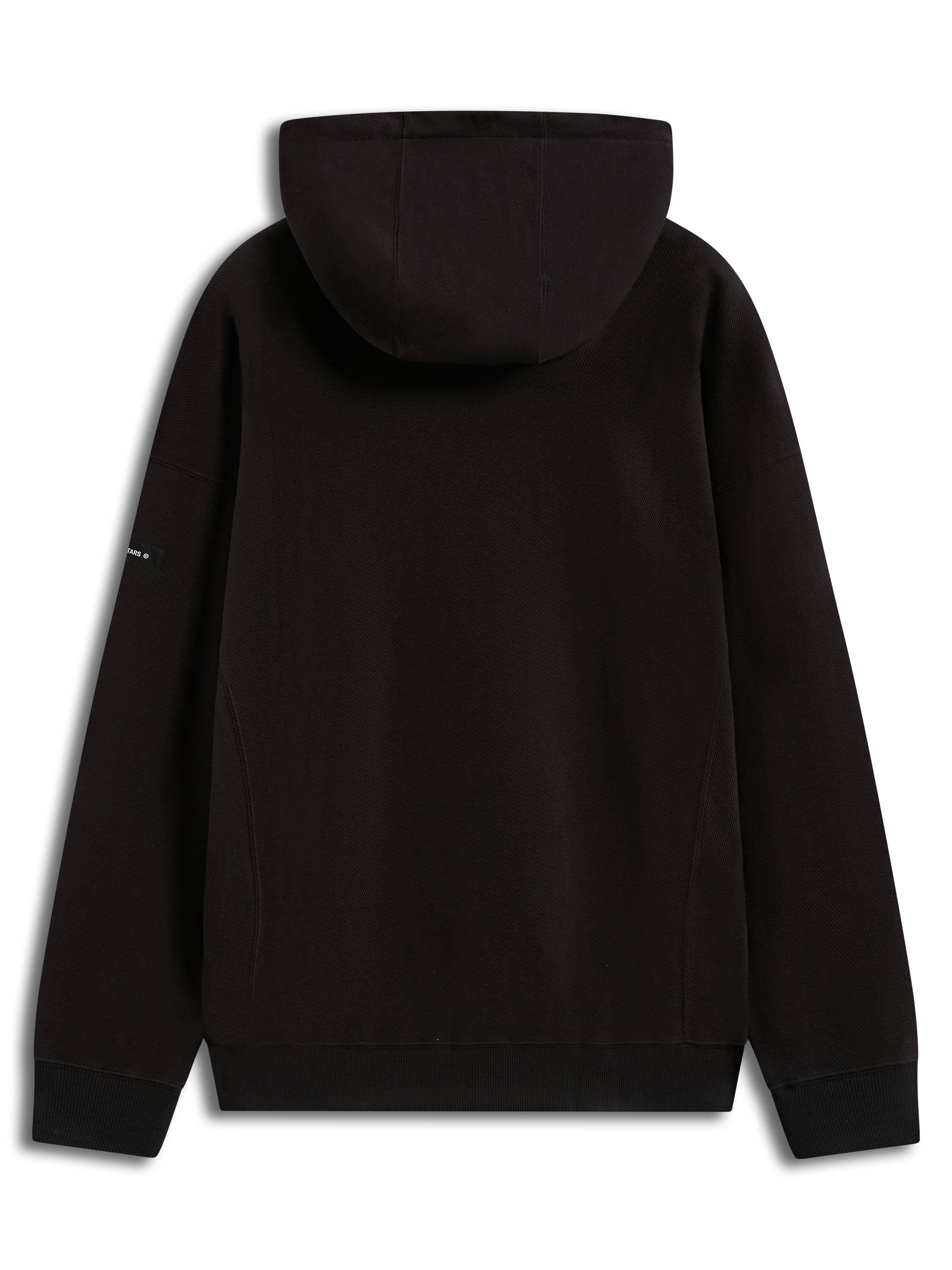 Alpinestars Camino Textured Oversized Hoodie, czarna oversize'owa bluza z kapturem, widok z tyłu, teksturowany polar twill.